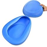 Geruchlose Bettpfanne aus PP-Kunststoff leicht zu reinigen und ideal für bettlägerige Patienten - Ergonomisch und auslaufsicher, für Krankenhäuser und zu Hause (Kunststoff ohne Deckel)