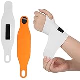 Cobee 2 Stück Handgelenk Bandagen, Verstellbare Handgelenkstütze Bandage Handgelenkbandage Wrist Wraps für Karpaltunnel Handgelenkschoner Schmerzlinderung Sport Fitness(Grau + Orange)