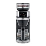 SEVERIN FILKA 2.0, Vollautomat für Filterkaffee, 5-in-1 Filterkaffeemaschine mit LED-Display, Mahlwerk, Dauerfilter & Glaskanne, nur 17 cm breit, schwarz-matt/Edelstahl, KA 4852