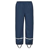 BSBUY Leichte Regenhose Kinder Matschhose Regenlatzhose Ohne Träger mit Reflektorstreifen Regenbundhose Mädchen Wasserdicht Winddicht Atmungsaktiv Rain Pants Unisex Jungen Matschanzug (Marineblau,140)