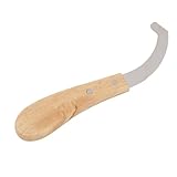 Hufeisenschneider, Scharfer Hufschneider mit Gummiholzgriff, Klinge aus Kohlenstoffstahl für Trimmwerkzeuge, Einfache Bedienung, Optimaler Komfort, Perfektes Trimmen