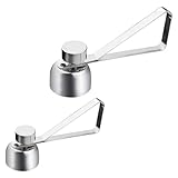 COLLBATH 2St Eieröffner aus Edelstahl Zubehör Eiertrenner Eierdeckelöffner Schraffur Besteck easy putz Eieröffner für Enteneier Küchengeräte praktischer Eierschäler Rostfreier Stahl Silver