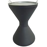 Diabolo standing ashtray in anthracite, height 60 cm with galvanised metal screen including sand. Ideal for outdoor use, height 600/ 400 mm