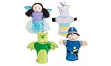 roba Handpuppenset aus Plüsch & Filz, Kasperlefiguren 4-tlg., Hand-/Kasperpuppen für Kasperletheater