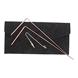 HOODANCOS Messing Wünschelrute Spirituelle Suchstäbe mit Filztasche Hochsensitiv für Wasser- Gold Geisterjagd Robustes Messing für Präzise Ortung bei Schatzsuche und Energieerkennung