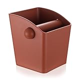 Kaffee Abklopfbehälter für Siebträger Zubehör, Abschlagbehälter für Siebträgermaschine Zubehör, Espresso Abschlagbox für Kaffeesatz Containers, Barista Abschlagbox Knock Box, Kaffeefarbe