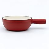 osoltus Fondue Käsefondue Gusseisen (rot Ersatztopf)