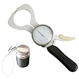 Jotekonoby Skinfold Körperfett-Messschieber für BMI-Messung, Metall-Körperfettdickenmessgerät mit konstantem Druck-Design, tragbarer athletischer Tester