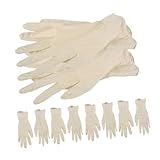 HOMSFOU 20 Stück Einweghandschuhe für Reinigungshandschuh Handschuhe waschen kinderhandschuhe latexhandschuhe Multifunktions-Fäustlinge für dehnbare Handschuhe Emulsion Beige