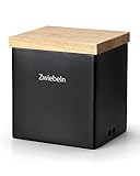 Continenta Keramik Vorratsdose | Ideal Für Vorräte & Mit Luftlöcher | Handmade In Portugal | Schwarz (18x15,5x20,5cm)