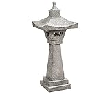 Dehner Laterne Shinzendou, 95 x 38 x 38 cm, Granit, beige