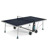 CORNILLEAU 200x - Outdoor Tischtennisplatte - Klappbar - Wetterfest - 5 mm Melaminharzplatte - 10 Jahre Garantie - Tischtennistisch für draußen - Turniermaße - Blau