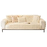 GGYTMQL Samtsofa Kissen verdickte Plüsch-Sitzen-Kissen Nicht rutschende Ledersofa Deckentuch Handtuch (70 * 70 cm)
