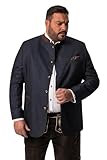 Men Plus Herren große Größen Übergrößen Menswear L-8XL Men+ Janker, Trachten, Leinenoptik, Stehkragen, bis 72 Navy blau 70 831435130-70