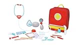 Simba Notarzt Rucksack, 20-TLG. Set, Stethoskop mit Soundfunktion und weitere lustige Funktionen, 24x30cm, Arztkoffer, Kinder Rollenspielzeug, ab 3 Jahren