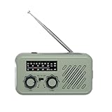 Heaveant Kurbelradio, AM FM Emergency Radios Solar Radio mit Wecker USB Wiederaufladbare 2000mAh für Camping Notfall Blackout