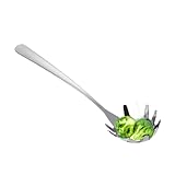 Nudellöffel mit Zähnen – Nudellöffel, Küche, hitzebeständiger Nudellöffel-Server, Silikon-Nudelgabel, hitzebeständiger Nudellöffel-Server, ergonomischer Griff, Küchenwerkzeug zum Servieren