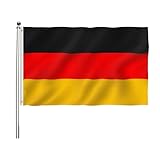 Wetterfeste Deutschlandfahne 60x90 cm mit Metallösen für Garten
