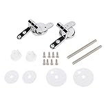 Ersatz-Toilettensitz-Scharniere, verstellbar, 1 Paar robuste Klemm-Scharniere aus Zinklegierung mit Schrauben und Muttern, Sets