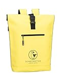 SCHIETWETTER Unisex Rucksack, groß, Daypack, Backpack, Freizeit, viel Stauraum, mit Regenschutz, PU-Material, wasserabweisend, modern, chic & funktional yellow OS