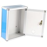 ELAYARD Wandmontierter Langlebiger Aluminium briefkasten mit Schloss Wetterfeste Vorschlagsbox für Haushalt und Geschäft Platzsparend Geeignet für Briefe Zeitungen und Spenden Modernes