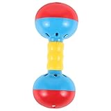 HONITANO Junge Mädchen Doppelkopf Rassel Musikinstrument Handlicher Hand Shaker aus Kunststoff Förderspielzeug zur Sensorischen und Eltern-junge Mädchen-interaktion für