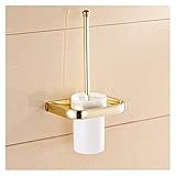 WC-Bürstenhalter, Gold, Messing, quadratisch, Wandmontage, WC-Bürstenhalter für Badezimmerzubehör