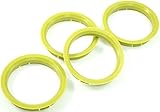4x Zentrierringe 72,5-66,6/72.5 auf 66.6 Gelb