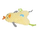 OVAQUIXI Baby-Sicherheitsdecke aus Weichem Samt, Unzerbrechlich, Waschbar, Schlafbegleiter für Neugeborene, Plüschtier für Beruhigenden Schlaf (Ente)