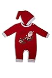 Amdrabola Weihnachts Baby Set, Unisex, Frohe Weihnachten, 3pc Sets, Langarm, Bodys Outfit, Strampler Pyjama 122, 9-12 Monate