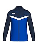 JAKO ICONIC Unisex Polyesterjacke Gr. M Royal/Marine - Atmungsaktive Trainingsjacke Herren und Damen im modernen Design, 100% recyceltes Polyester