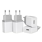 12W USB Ladegerät 4er-Pack 2,4A/5V USB Stecker USB Netzteil USB Ladestecker USB Netzstecker USB Aadapter USB Plug USB Steckdose Kompatibel mit iPhone Galaxy Xiaomi Pixel Huawei USB Charger