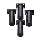 Verstellbare Möbelbeine, 4 Stück, schwarze Metallfüße für Sofas, Betten, Schränke, Arbeitsplatten, Frühstücksbars, Schreibtische und Tische, Ersatzbeine aus Aluminiumlegierung, mattschwarzes Finish