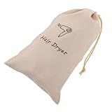 DECORNIJIA Haartrockner Tasche aus Langlebigem Leinen mit Praktischem Kordelzug Tragbarer Aufbewahrungsbeutel für Reise und Styling Dekorativ mit Haartrockner symbol