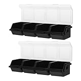 HOMSFOU 2 Stück Schraubenteilebox Garage Besteck Utensil werkzeug aufbewahrungsbox werkzeugkoffer Nagelknipser Schrauben- und Muttern-Organizer Nagel- und Schrauben-Organizer pp Black