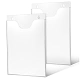 ROMISBABA 2Stücke Wand Organizer aus Acryl Eleganter Dokumentenständer für Büro Transparent für Zeitschriften Briefe und Aktenverwaltung