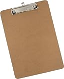 WEDO® Klemmbrett DIN A4 aus MDF Schreibbrett aus Holzfaser Clipboard, Farbe Braun