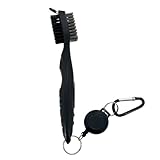 XINGLIDA Doppelseitig Club Reinigungswerkzeug Pinsel Mit Carabiner Grooves Reiniger Golfpinsel Praktische Reiniger Grooves Reinigung