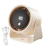 Generisch Kleine Tischventilatoren | Einstellbare Desktop-Ventilatoren Mit LED-Anzeige - Mit LED-Anzeige Tragbarer Luftgebläse Langlebiger Kühler für Büro Zuhause Reise Camping