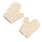 SEWACC 2 Stück Peelinghandschuhe aus Sisal 205X16cm Strapazierfähige Badehandschuhe für Körper und Gesichtsreinigung Schnelltrocknend mit Verstärkten Kanten