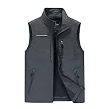 Generisch Weste Herren Outdoor Freizeitweste Reisverschluss Softshellweste Mehrzweck Arbeitsweste Leicht Wandernweste Atmungsaktiv Meshfutter Anglerweste Camping Trekking Jagd Westen FüR MäNner