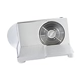 predolo Fleischschneidemaschine Elektrisch Küchenschneider Edelstahl Aufschnittmaschine Brotschneidemaschine mit Regulierbarer Schnittbreite Und Kompaktem