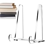 FASSME Acryl-Tellerständer für Display, transparenter Buchhalter, Tischhalterung für Schallplatten, Kunstwerk-Aufbewahrungsregal für Zuhause, Küche, Schule