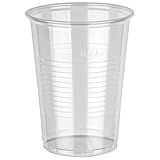 1-PACK Trinkbecher transparent klar mit Eichstrich 0,4 l, 400 ml, PP, 200 Stück