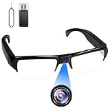 Yadayuki Mini Kamera,Sport Kamera Brille HD 1080P,Tragbare überwachungskamera ohne WLAN,Videoaufzeichnungsbrille Kleine Videokamera für Indoor und Outdoor Aktivitäten wie Radfahren,Wandern
