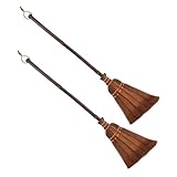 WOONEKY 2 Stück Teiliges Kinderbesen Set aus Natürlichem Holz Mini Handfeger für Indoor und Outdoor Reinigung Kindgerechte für Jungen und Mädchen Vielseitig für Haus Küche und Garten