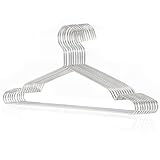DARUITE Kleiderbügel Metall 10 Stück Bügel Edelstahl Kleider Bügel Silber Hangers Clothes Stabil Platzsparend Metallbügel rutschfest Für Garderobe Hemden Kleider Jacken Hosen(42cm)