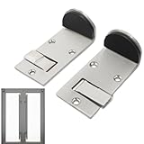 Türstopper – Heavy Duty Door Stopper No -Punch, Faltbarer Wandschutz aus Rostfreiem Stahl mit Gummi | Self-Adhesive No Drilling, Stoßfänger für Duschküchen Badezimmer Restaurants Büros