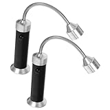 OSALADI 2St Outdoor-Grilllicht-Set grill zubehör bbq zubehör Licht für Grillen Mobiles Grilllicht campinglicht LED-Taschenlampe aus Metall Kühlergrill leuchtet Aluminiumlegierung Black