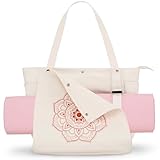 Gonex Yogatasche, Yogamatte Tasche mit Mehreren Taschen für Damen und Herren, Canvas wasserdichte Tote Einkaufstasche, Matte Einfach Herausnehmen für Pilates, Reisen, Training, Büro